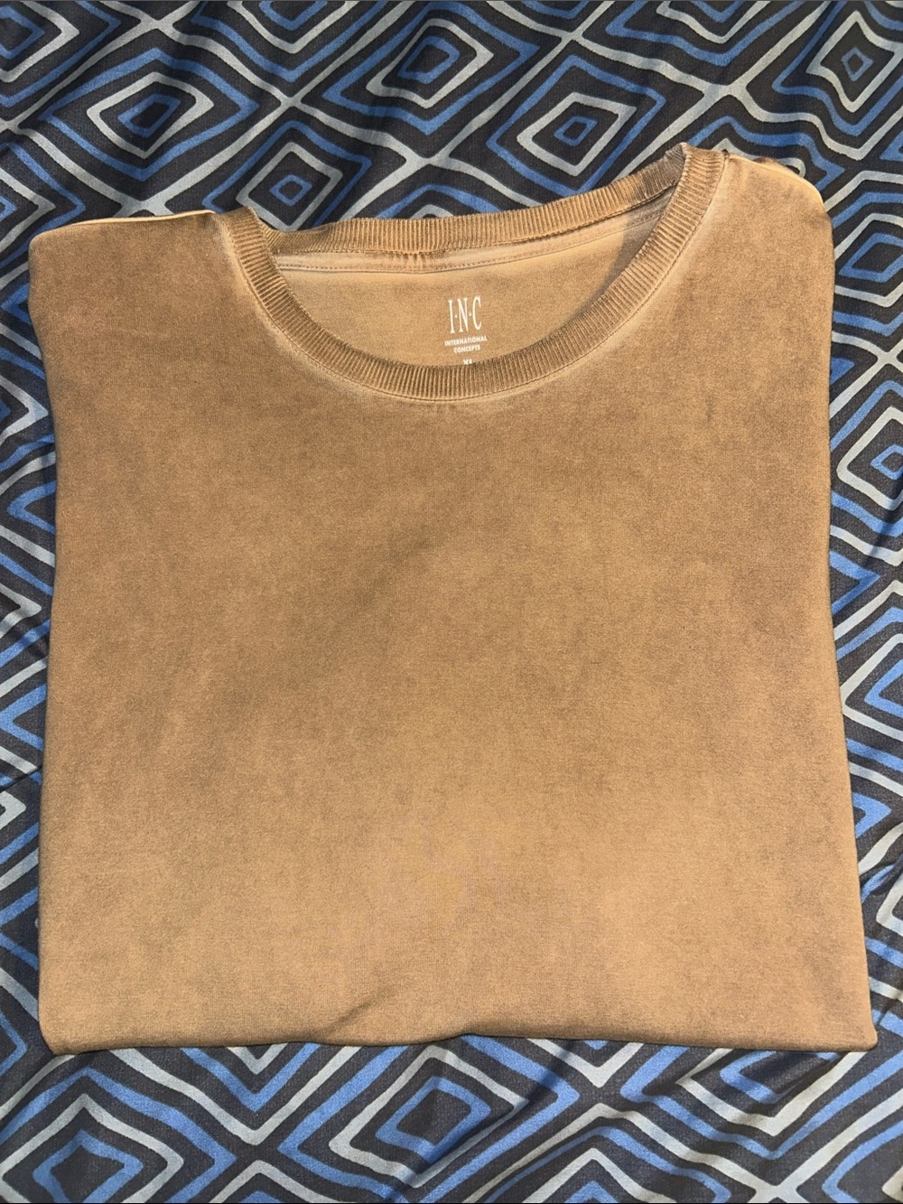 INC International Concepts Tan Crewneck Pullover